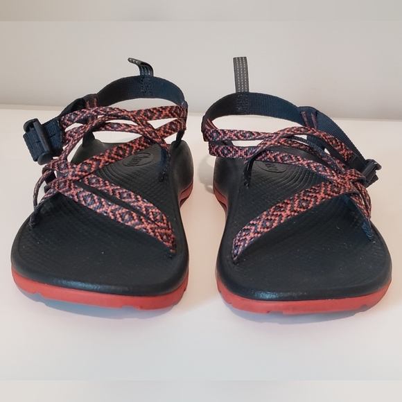 Chaco ZX1 Ecotread Padded Eclipse Sandals Girls Size 6 Kids JR Orange Black - Picture 5 of 16
